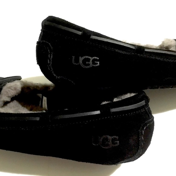 UGG Bella ll black suede moccasin loafers - Picture 5 of 10